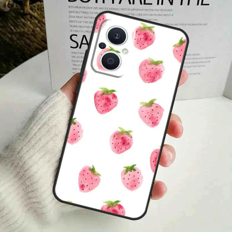 Cute Strawberry Case For OPPO Reno 11F 10 Pro 4 5 6 7 8 Lite 4Z 5Z 8T OPPO Find X6 X5 Pro X2 X3 Neo Cover image 5