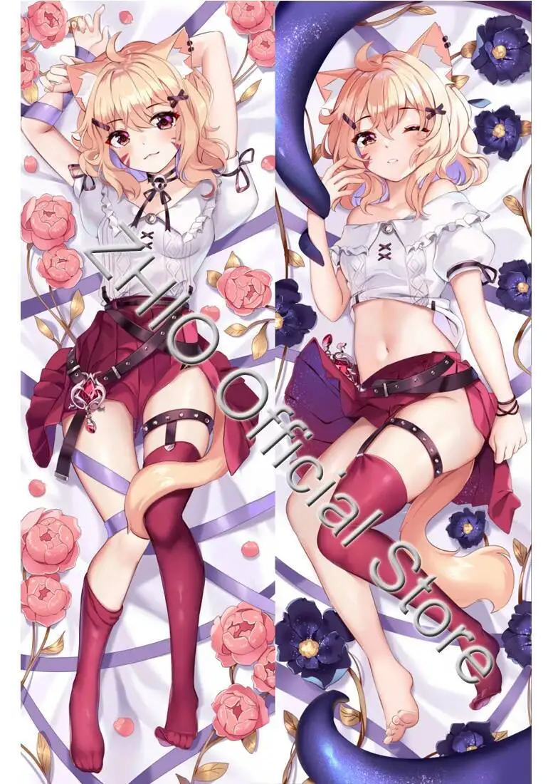 

Vtuber Shyrei Faolan Dakimakura Waifu наволочка с 2-сторонним принтом на петлях для тела аниме пледы наволочка подарок Декор кровати