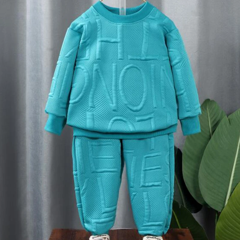 2 pezzi vestiti primaverili Set di vestiti per neonati moda Casual tuta sportiva top in cotone a maniche lunghe + pantaloni Boutique abbigliamento