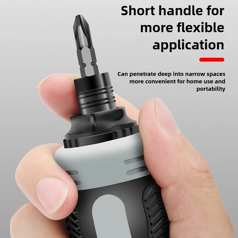 

13-in-1 Manual Ratchet Screwdriver Multifunctional Chrome-Vanadium Steel Cr_V Material Magnetic for Cross and Flat Head Screws