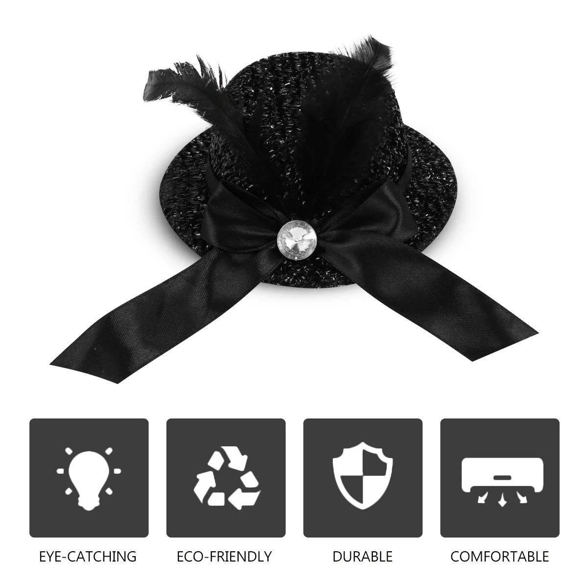 

2Pcs Barrette Fashionable Billycock Hairpin Chic Design Clips Fabric Versatile Hair Accessories Women Girls Kids