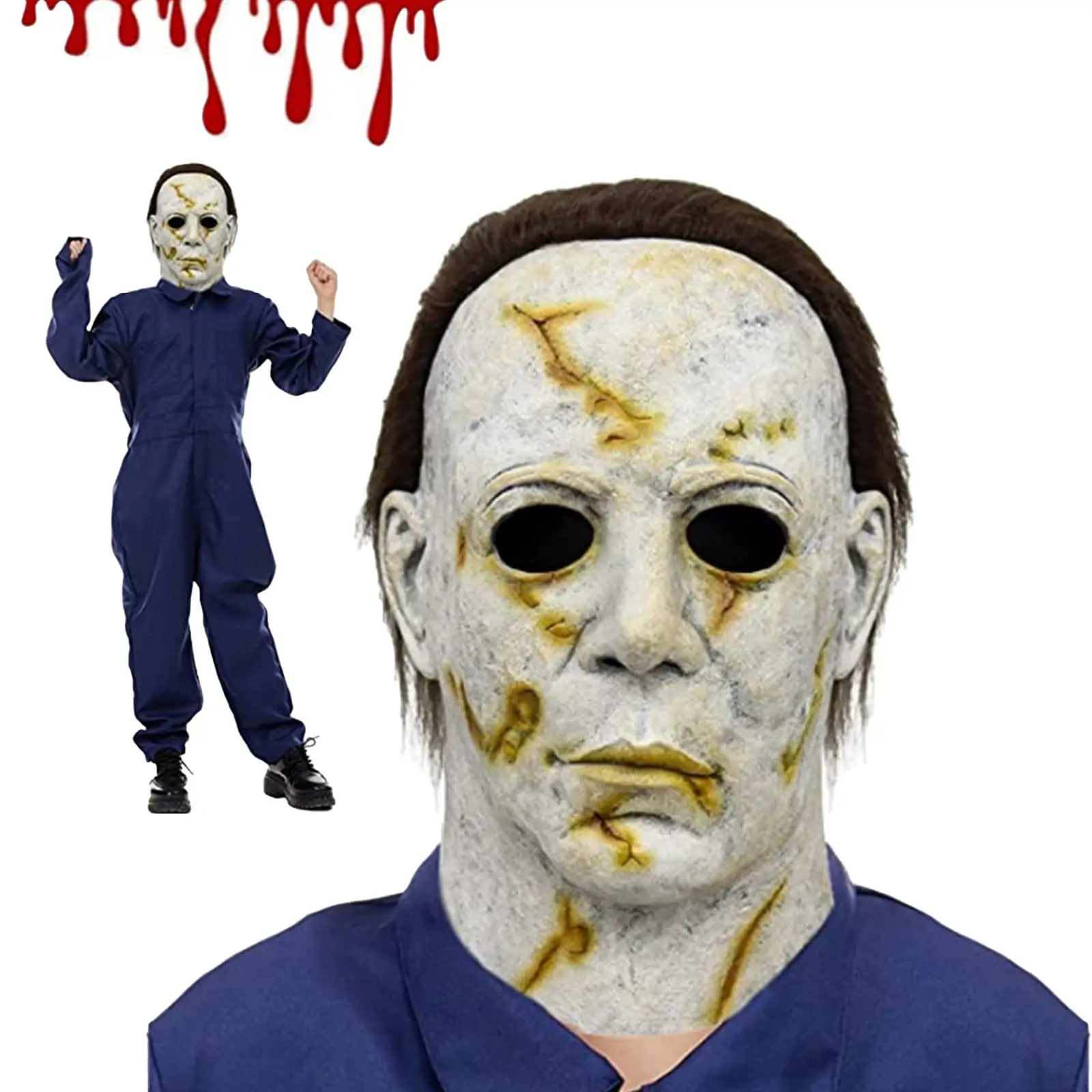 Cafele Film 1978 Michael Myers Masken Kinder Mike Myers Masken Half Face Latex Halloween Myers Kostüm Masken für Kind Junge mädchen