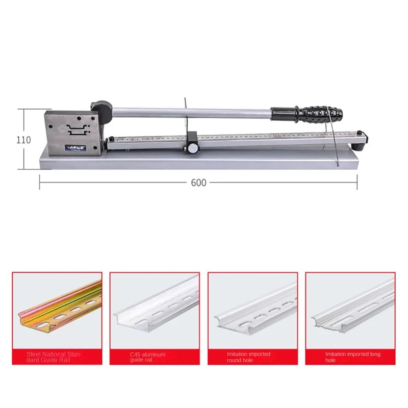 Imagem -06 - Multifuncional Din Rail Cutter Ferramenta de Corte Fácil Corte com Medidor Medida Double Wire Guide C45