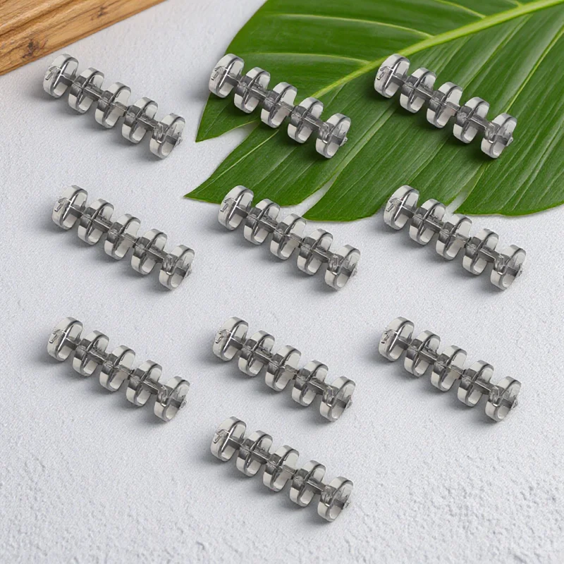 

10pcs Binders Segmented Binding Ring Book Rings For Paper Notebook Plastic Accessories White Office Supplies Openable Organizer