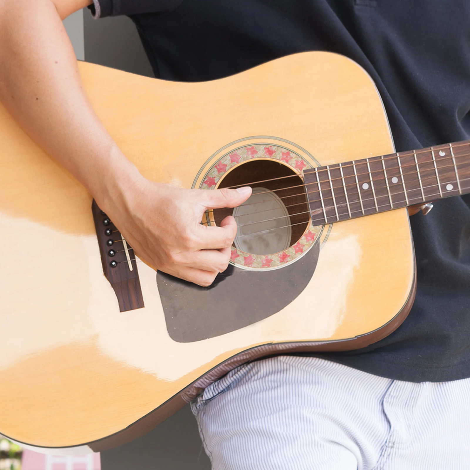 

Guitar Decoration Stickers Decals Headstock Decorate Note Accessories Pvc Musical Instrument Decorations Girl
