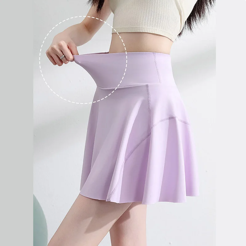 Women's High-Waist Sports Mini Skirt with Pocket Breathable Tennis Yoga Golf Skirt Summer Running Outdoors Fitness Short Skirts