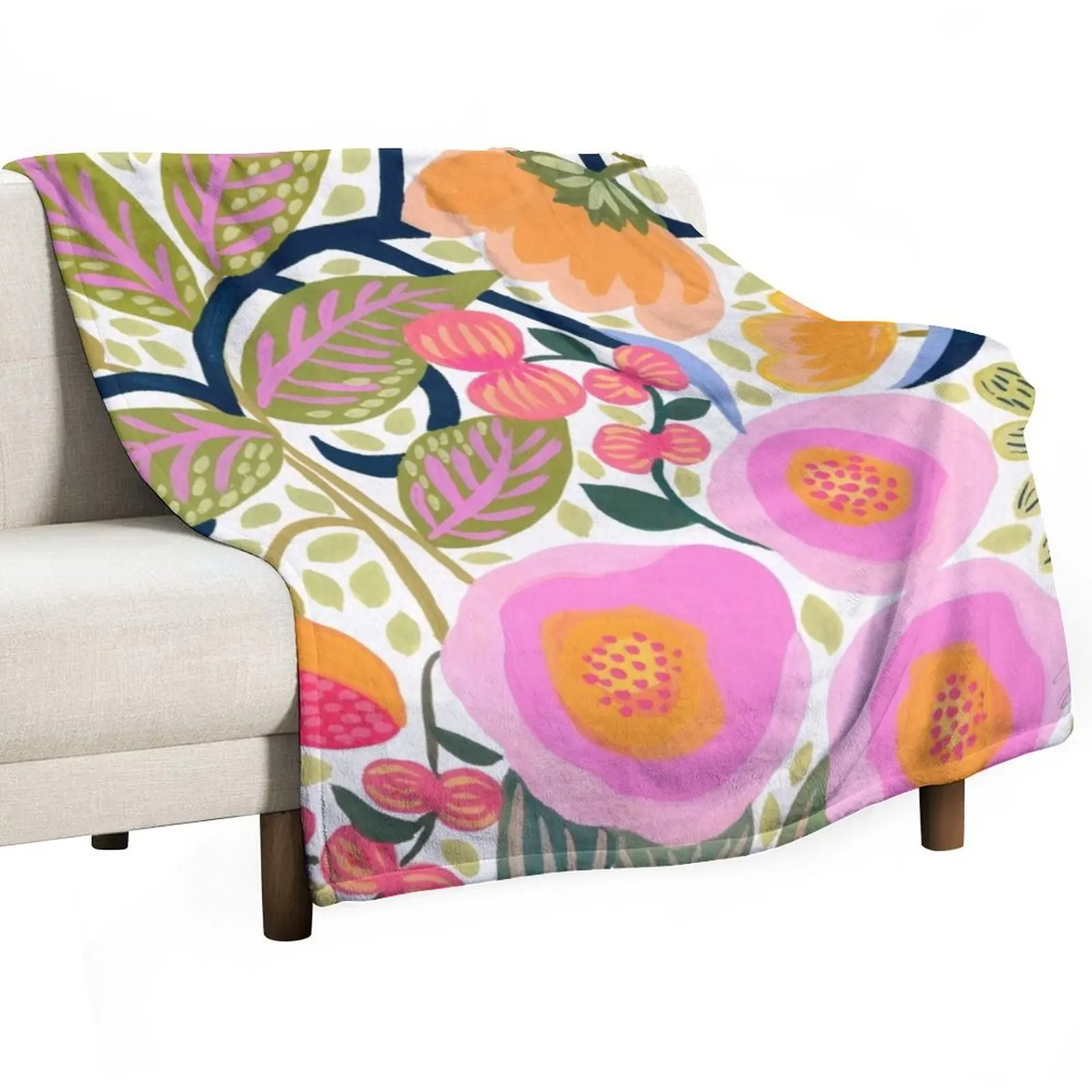 

Wild Blooms Throw Blanket Bed linens Sofa Blankets