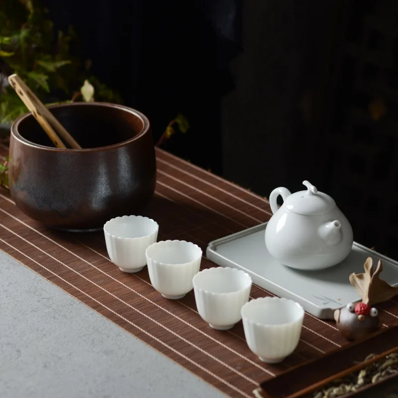 Mr. Qing Jingdezhen Handmade Color Glaze Ceramic Slag Bucket Building Water Washing Tea Basin Water Square Ancient Simple Tea Ce