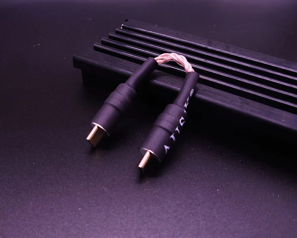 HiFi 6N OCC Type C To C OTG Audio Cable / Type C OTG USB  Cable for Phone Amplifier DAC AS100
