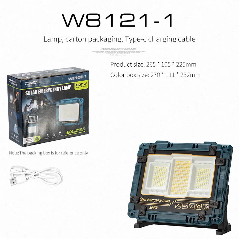 Solar Rechargeable LED Searchlight – 10000LM Super Bright Spotlight With 7 Modes, IPX4 Waterproof, USB Charging & Phone Power Bank
