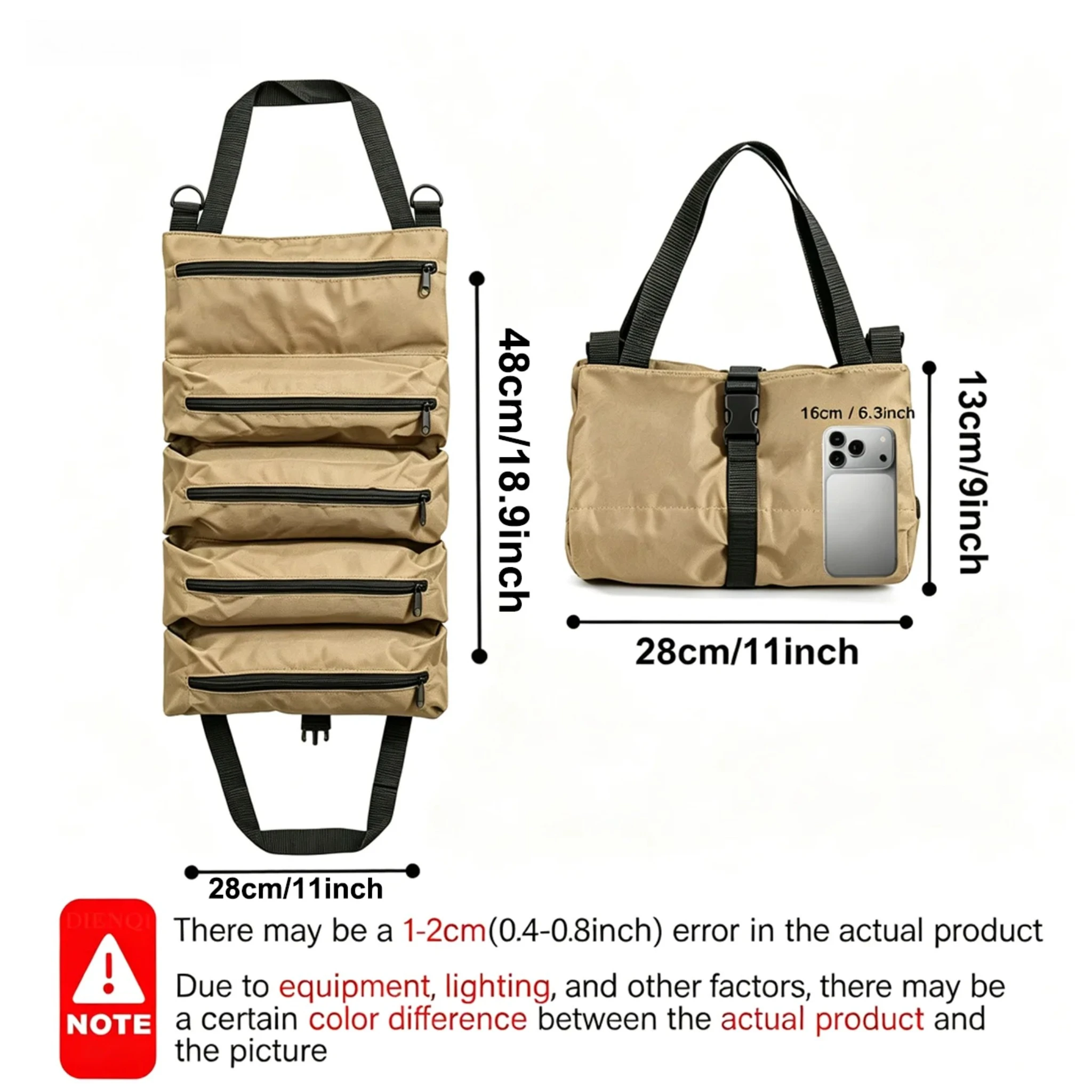 Tool Bag Foldable Tool Organizer Hardware Storage  Storage Tote  Shoulder Strap Portable Tool  Pouch Tool Backpack Storage Tote