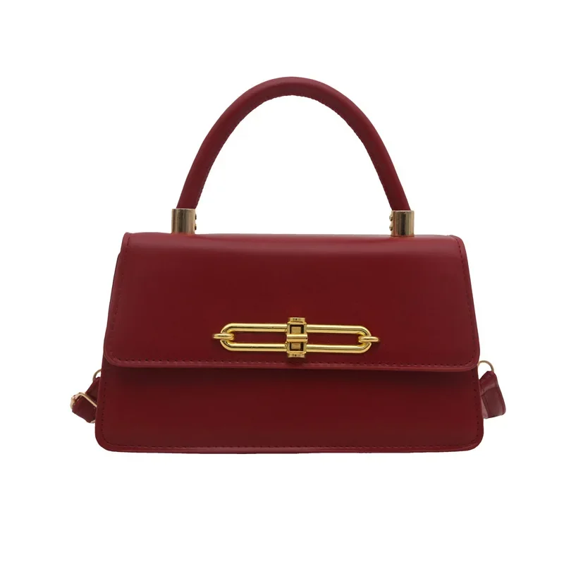 Bolso cruzado con cierre de Hardware para mujer, bandolera con cierre de Hardware de lujo, ligero y sencillo, con personalidad, primavera 2025