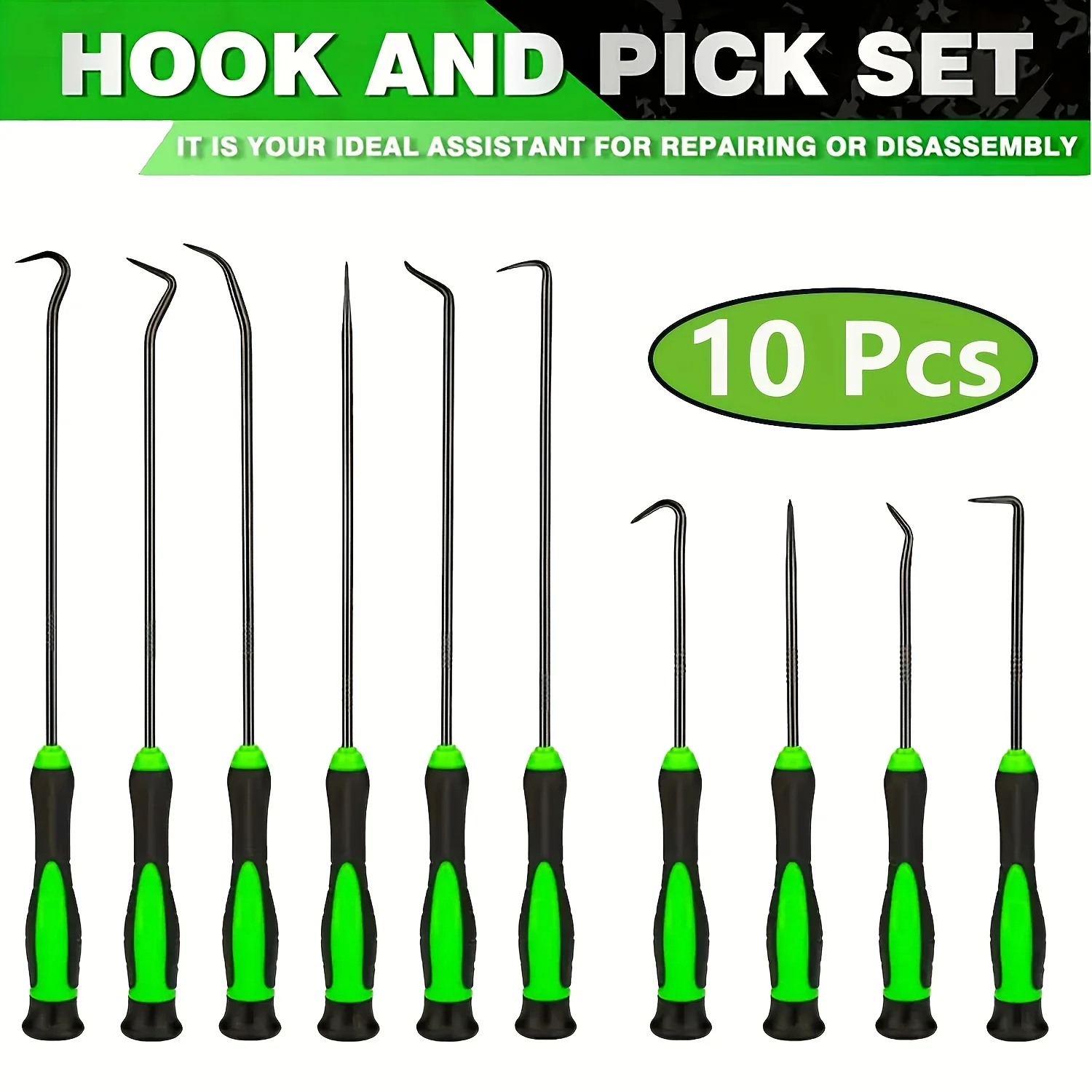 10 قطع من أدوات صيانة السيارات، خطاف ختم الزيت، خطاف إزالة الختم، أدوات إصلاح السيارات، خطاف ختم الزيت