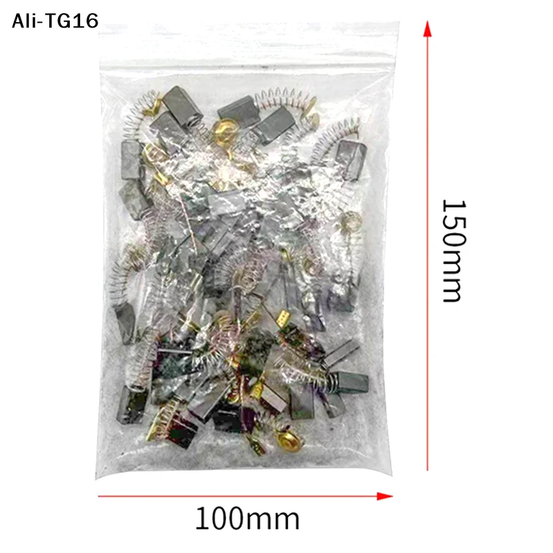 50pcs Carbon Brush Replacement Kit Fit For Drills Sanders Grinders & Motors Durable Motor Parts