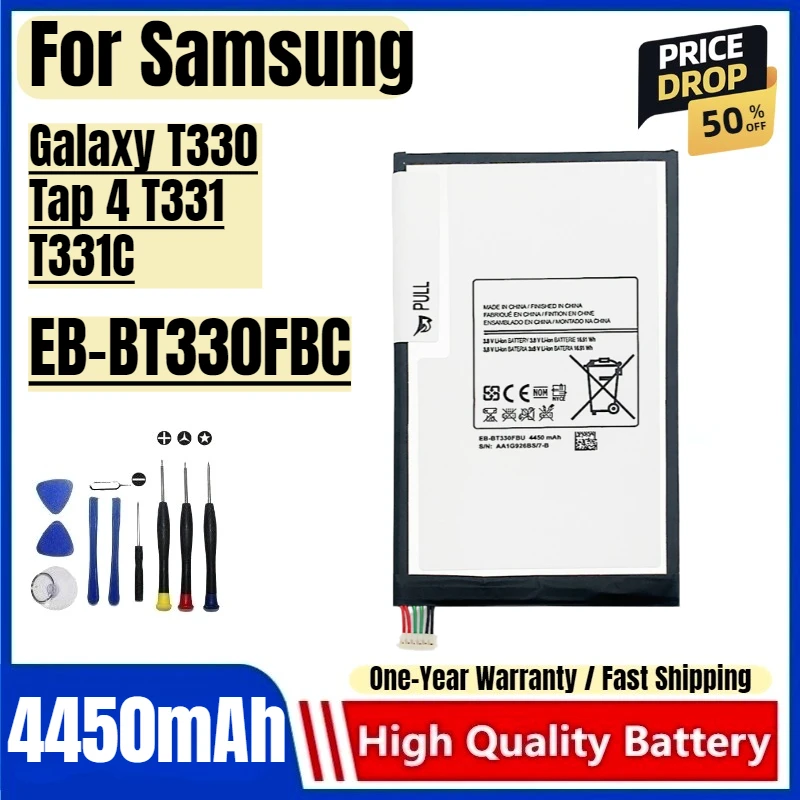 

EB-BT330FBC for Samsung Galaxy T330 /Tap 4 T331 T331C Tablet Battery High Capacity Battery Replacement Bateria with Tools
