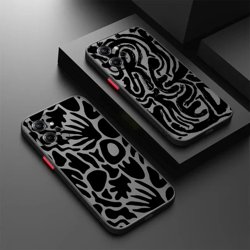 Art Vogue Lines Frosted Translucent For Redmi 8 3 9A 9C 9AT 9 9T 13R 10A 10C 10 11A 12C 12 13C 5G TPU Phone Case