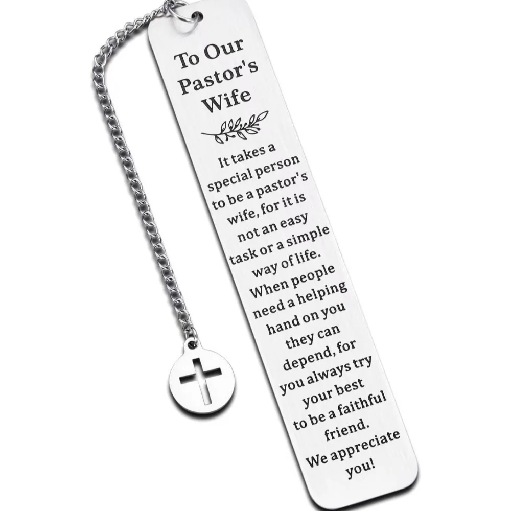 Encouragement Gratitude Inspired Bookmark for Book Lover Gifts Stainless Steel Book Mark Cross Pendant Reading Supplies Gifts