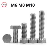 TA2 Pure Titanium M6 M8 M10 External Hexagon Bolts Outer Hex Screws