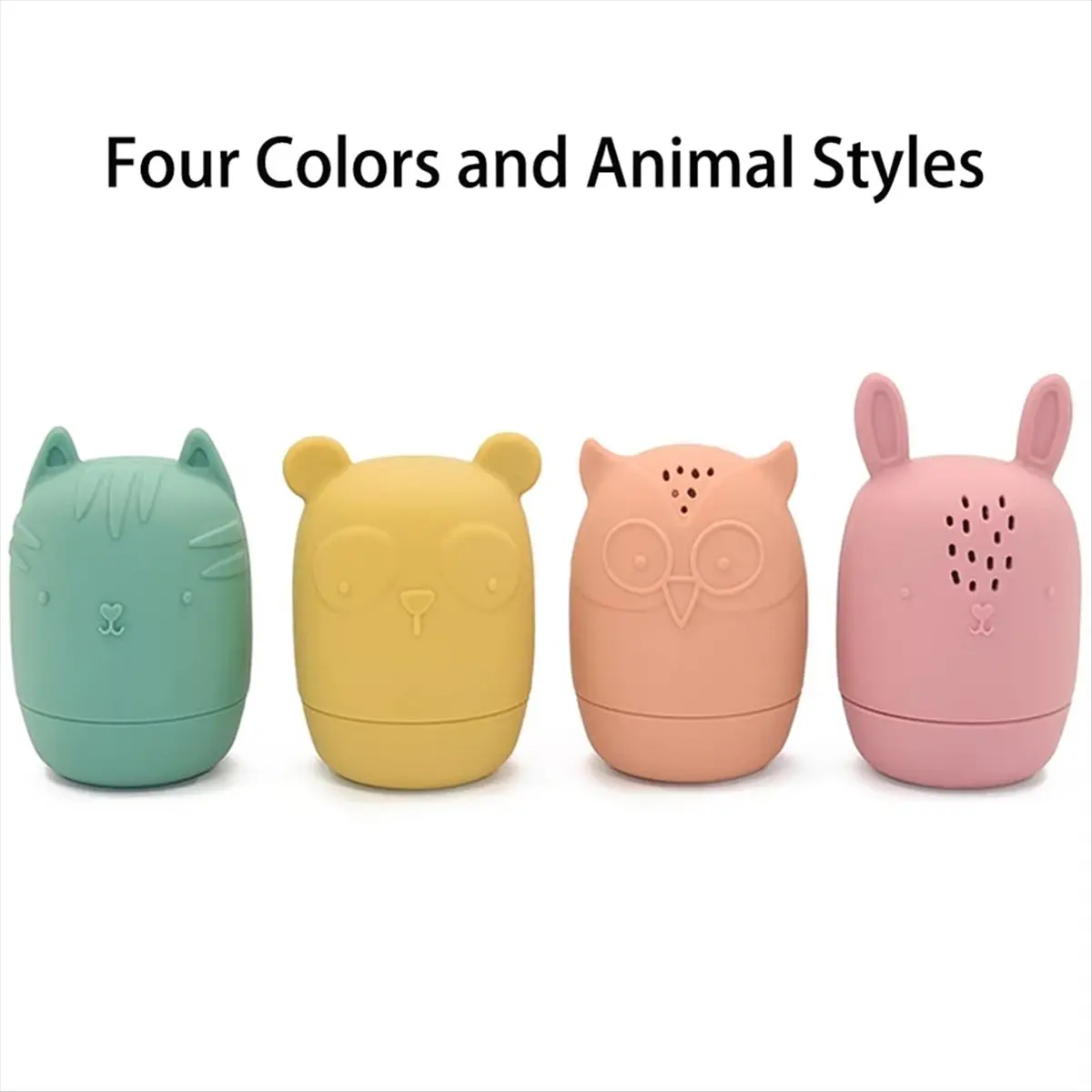 A78I Cute Cartoon Animal Bath Toys for Toddlers,Silicone Sprinkler Bathtub Toys for Infants,Water Swim Toys for Children