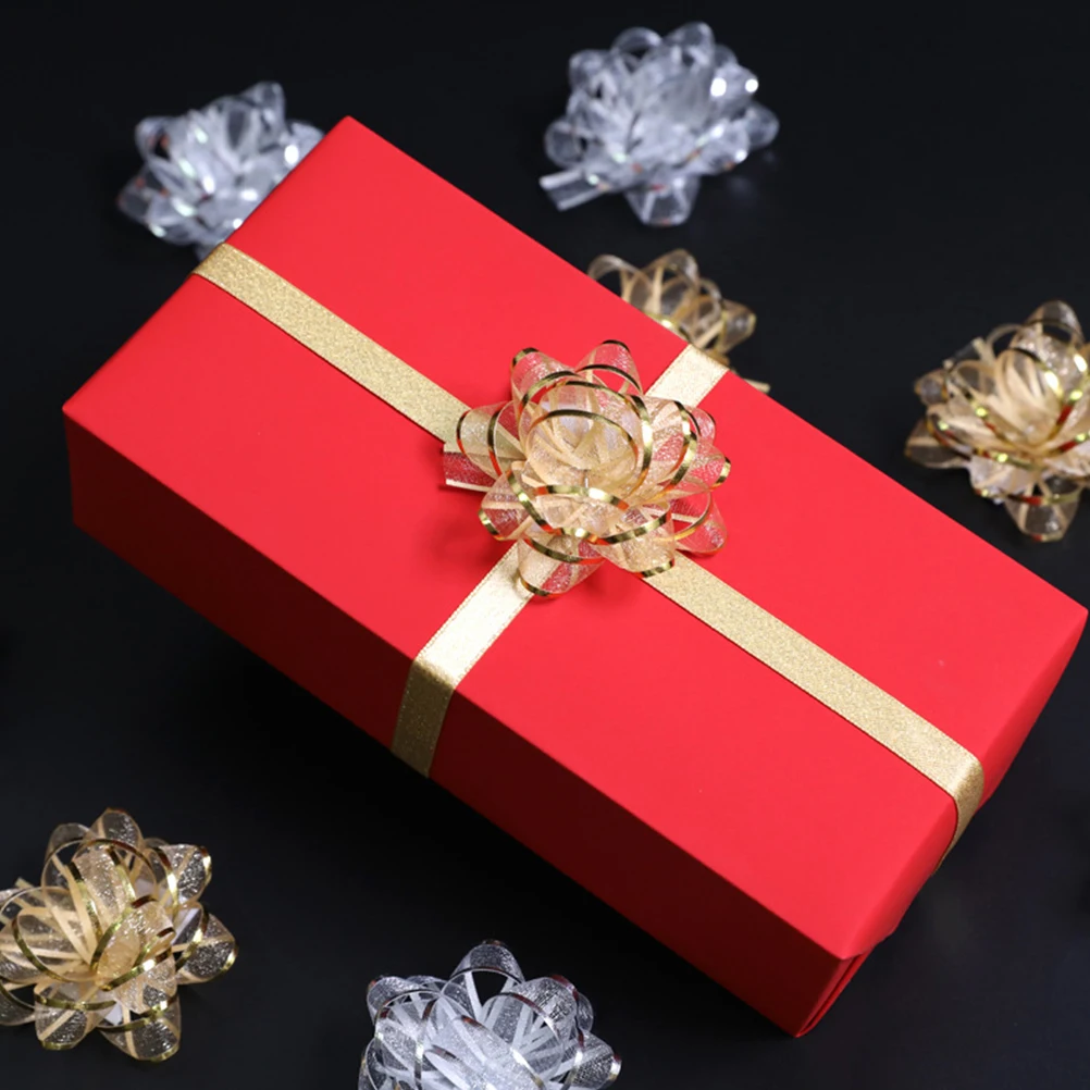 

5Pcs Star Flowers Gift Wrapping Bows Unique Appearance Strong Holiday Atmosphere Decorative Bows for Presents and Gift
