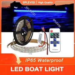 Bande Lumineuse LED Étanche pour Pont de Bateau, Gradateur Sans Fil, Ponton S6, Bar, Yacht, Pêche, 12V DC, IP65