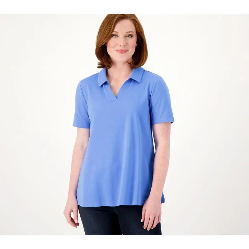 

Women's V-Neck Sport Shirt Short Sleeve Fashion Summer Set Cross-Border Trade Casual Work Uniform School Uniforms