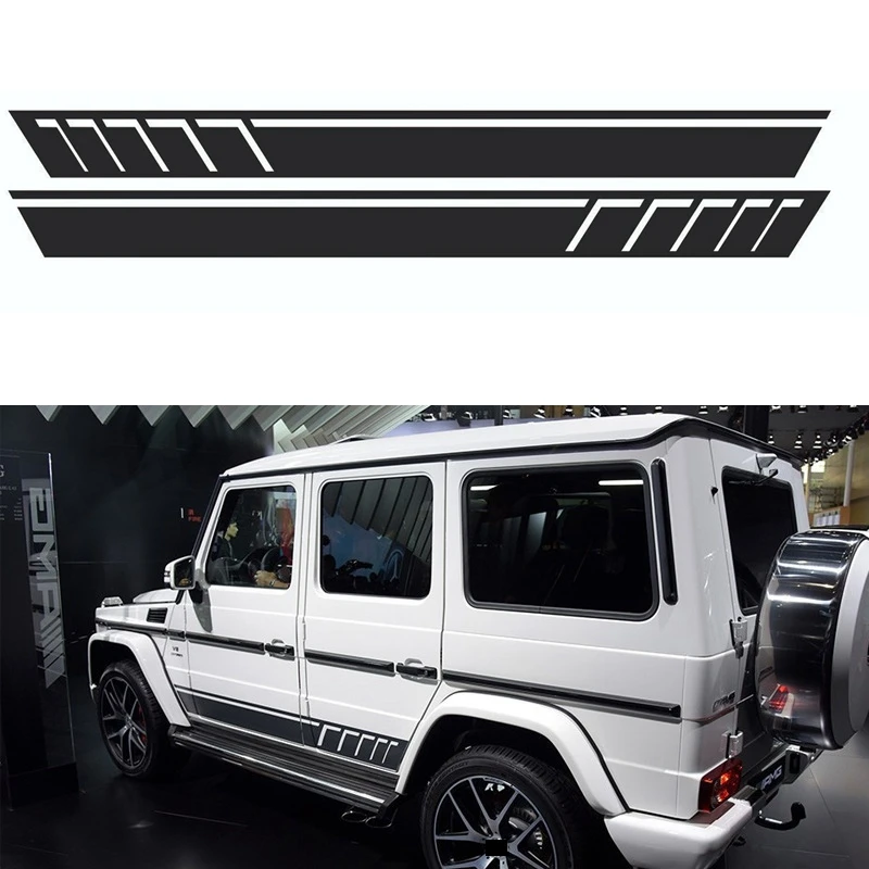 

Автомобильная боковая наклейка, полосатая наклейка для Mercedes Benz G55 G63 AMG W463 G Cl