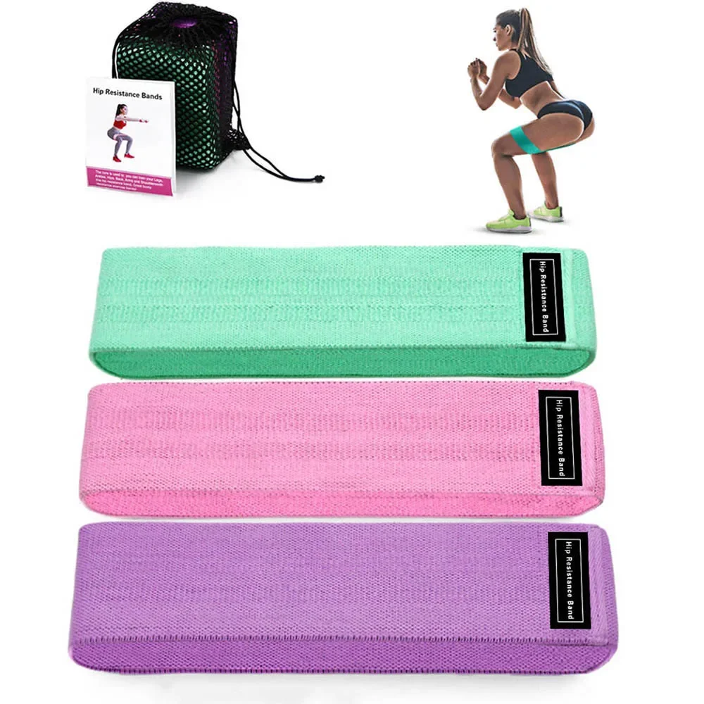 

3pcs Sport Resistance Bands Set Fitness Yoga Pilates CrossFit Resistance Level Workout Booty Bands Women and Men