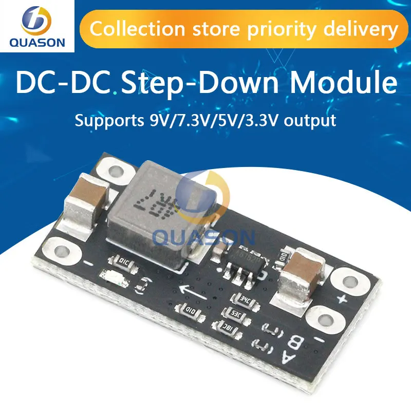 Step Down Board 12V to 5V Mini DC-DC Step-Down Module 2A Supports 9V/7.3V/5V/3.3V output