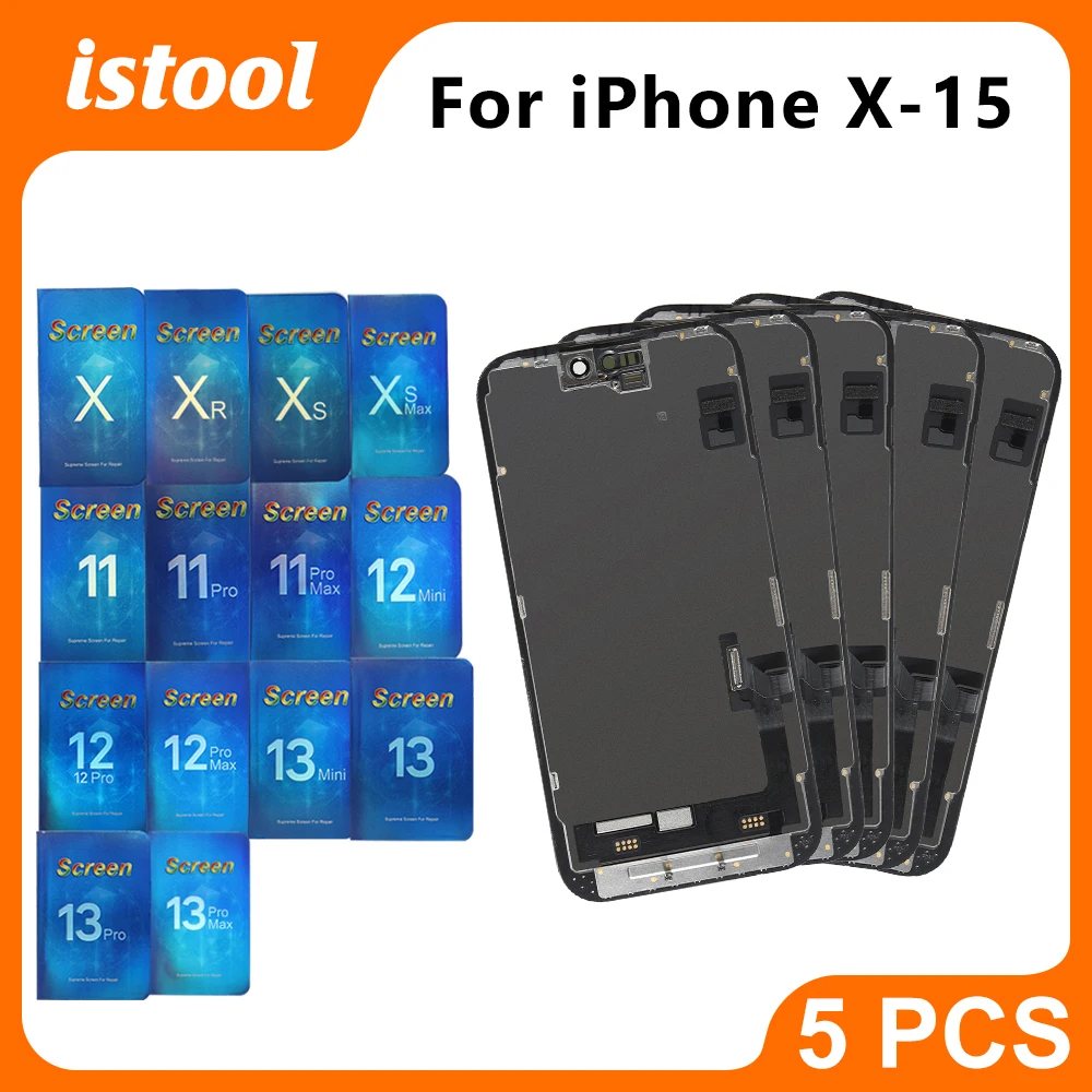 5PCS EBR Incell For iPhone X XR XS Max 11 12 LCD Display For iPhone 13 14 15 Pro Max Touch Digitizer Assembly Replacement Screen 36 sold100,474.82111,647.19Save 11,172.37-10%1000istool StoreSee previe