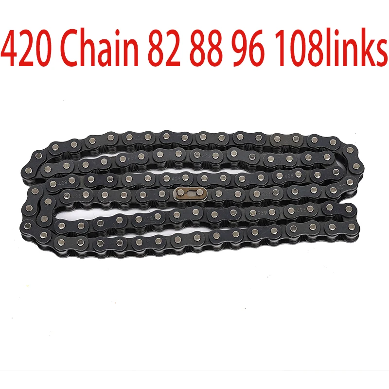 420 black chain 82/88/96/108 Links  For 50cc 70cc 90cc 110cc 125cc Pit Dirt Bike Scooter ATV Buggy Quad