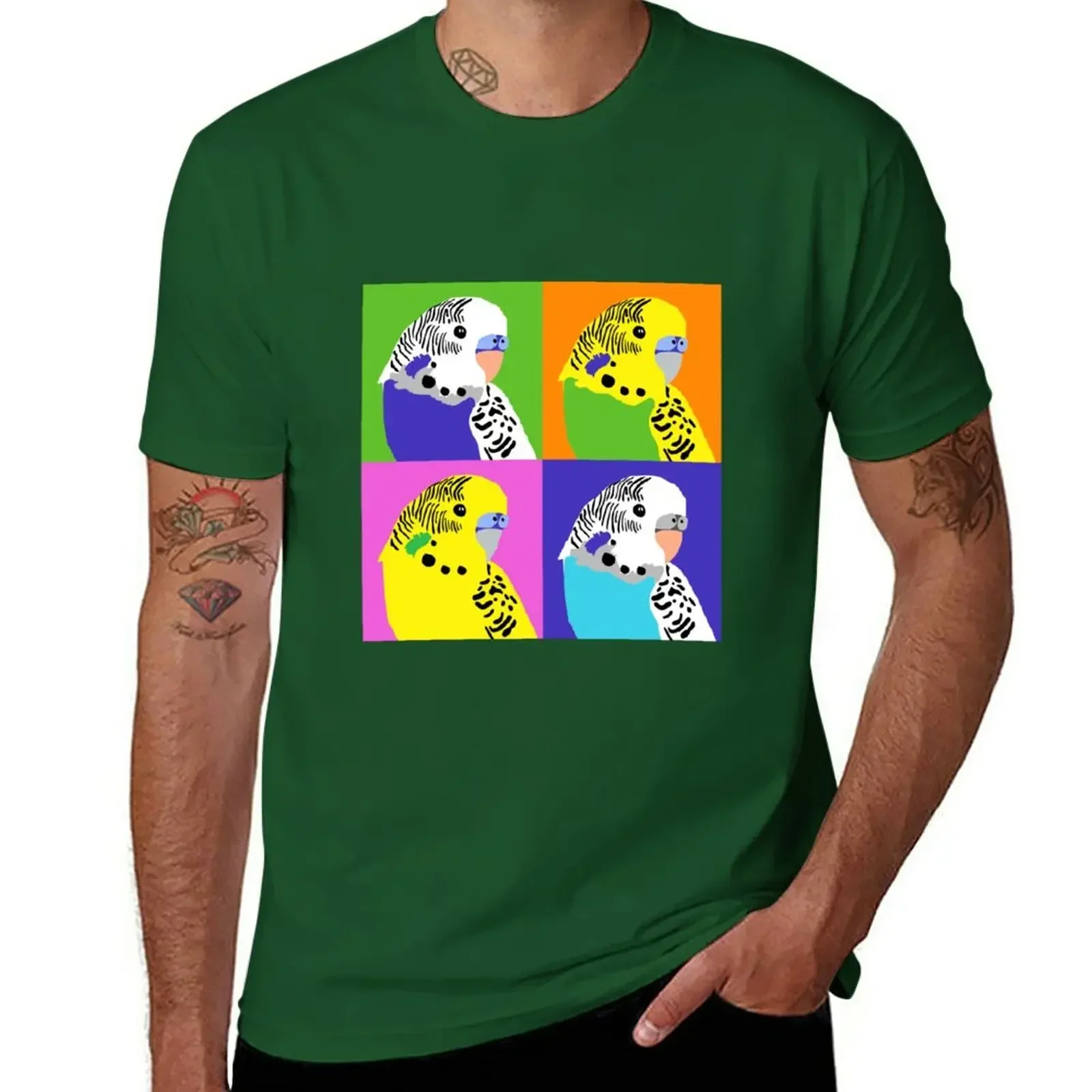 graphics boys whites tops black t shirts for men The budgerigars T-Shirt harajuku oversized t shirt
