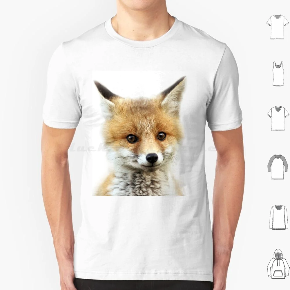 Fox Print By Art T Shirt 6Xl Cotton Cool Tee Fox Animal Kids Nursery Baby Animals Nursery Animal Animals Nursery Cribs Baby