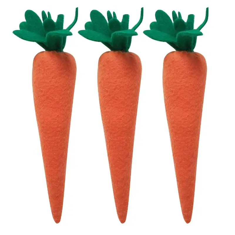 3 Pcs Easter Decorations Carrot Easter Carrot Ornaments Fake Easter Bunny Rabbit Gift Home Carrot Artificial Decoration Carrot