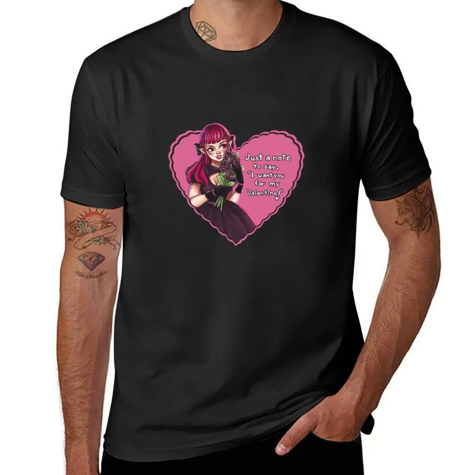 Happy Valentine Lovely Elf T-Shirt korean fashion customs design your own Men's clothing