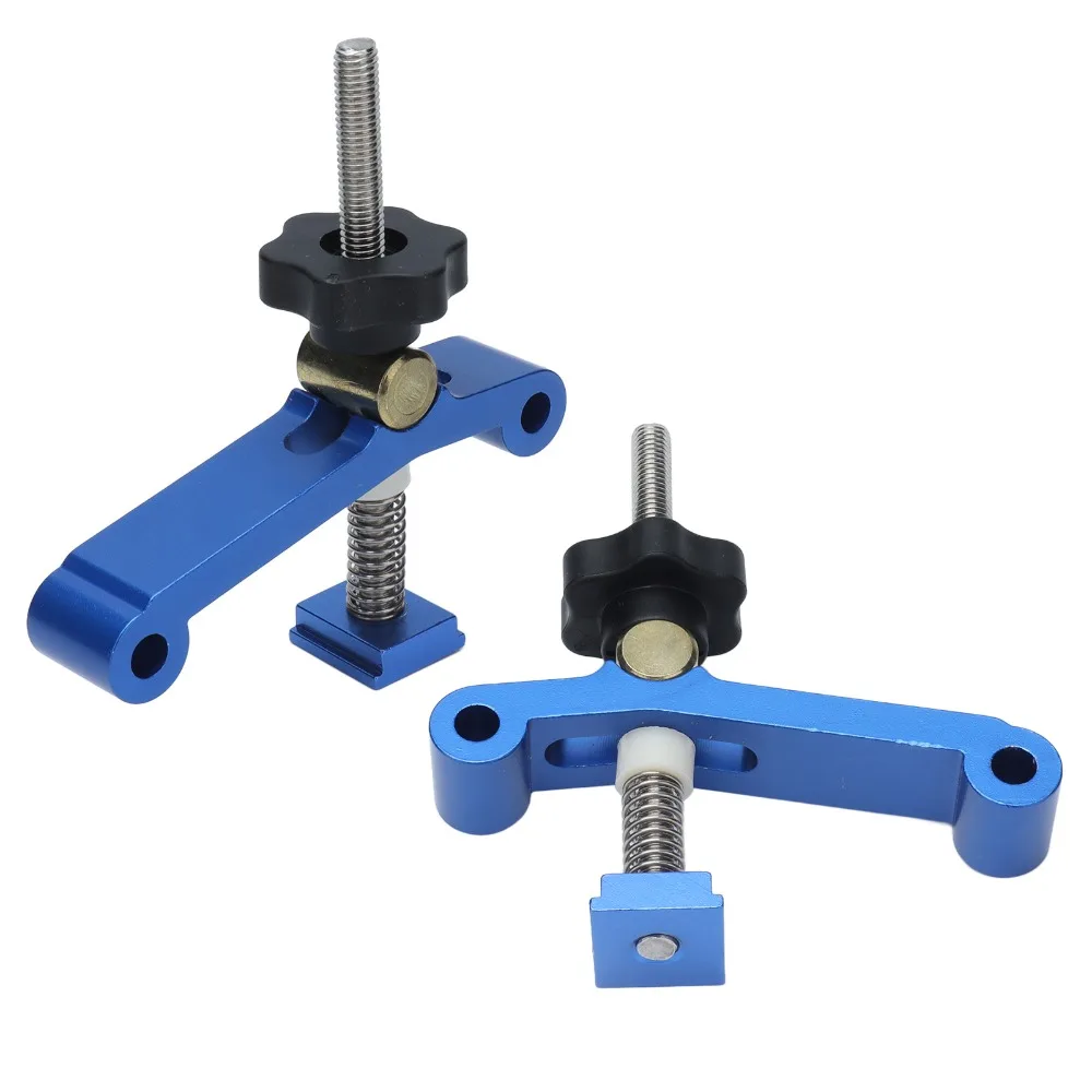 Aluminum Alloy T Track Clamps M8 Toggle Clamp Spring Nut Blue CNC Router Clamps 30mm 40mm Aluminum Extrusion view 4