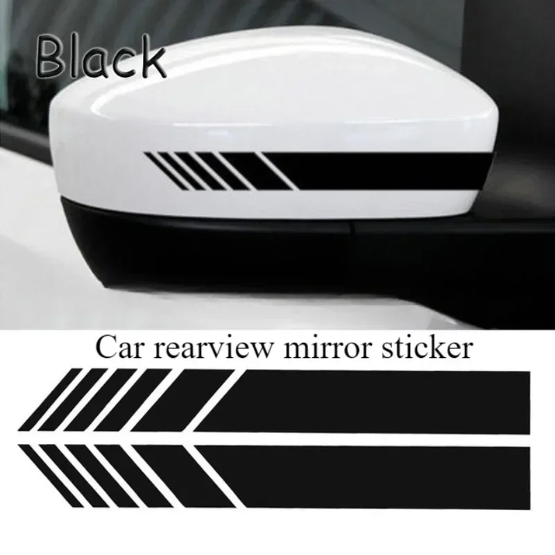 Fashion Racing Stripe Stickers Car Rearview Mirror Vinyl Waterproof Decals Decor Car Styling Rear View Mirror Sticker Strip