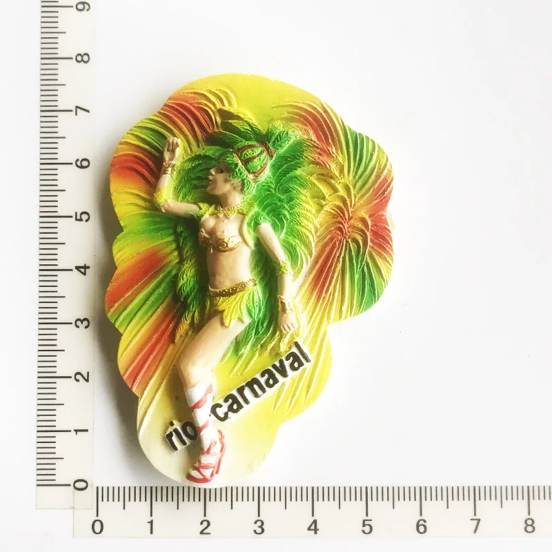 

Rio Carnival Samba Dance Style, Humanistic Style, Fridge Magnet Resin Gift Decoration, Tourism Souvenir Message Post