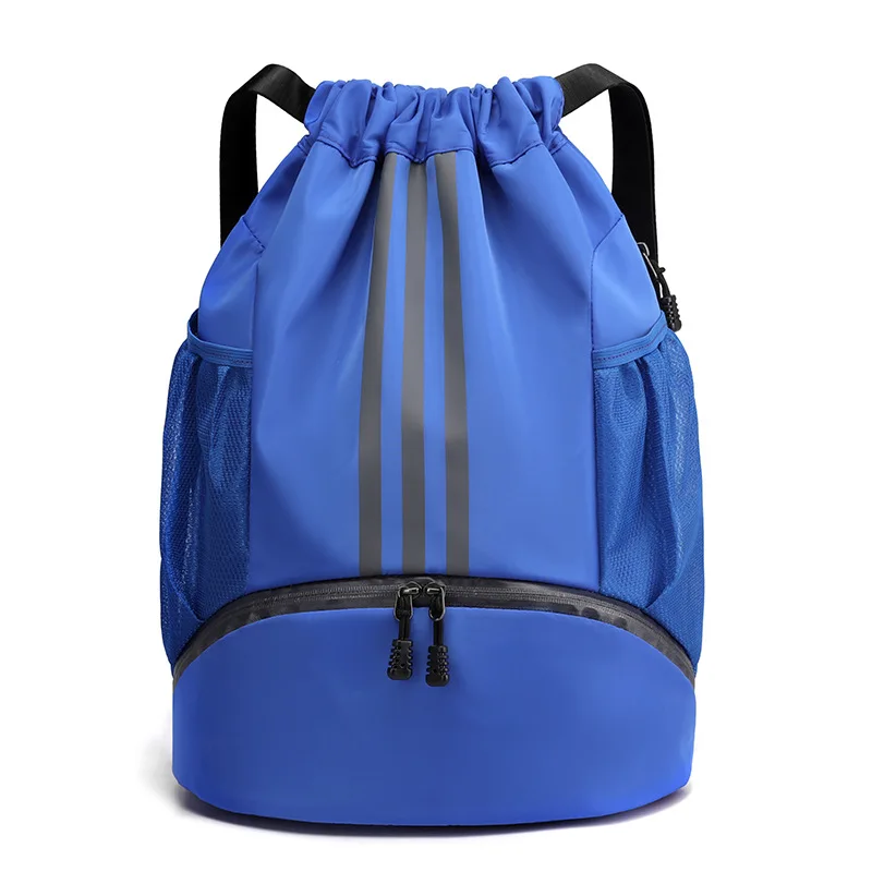 Mochila deportiva con cordón para fútbol, ligera, para Fitness, gimnasio, baloncesto, viaje al aire libre, impermeable, mochila escolar de hombro para fin de semana