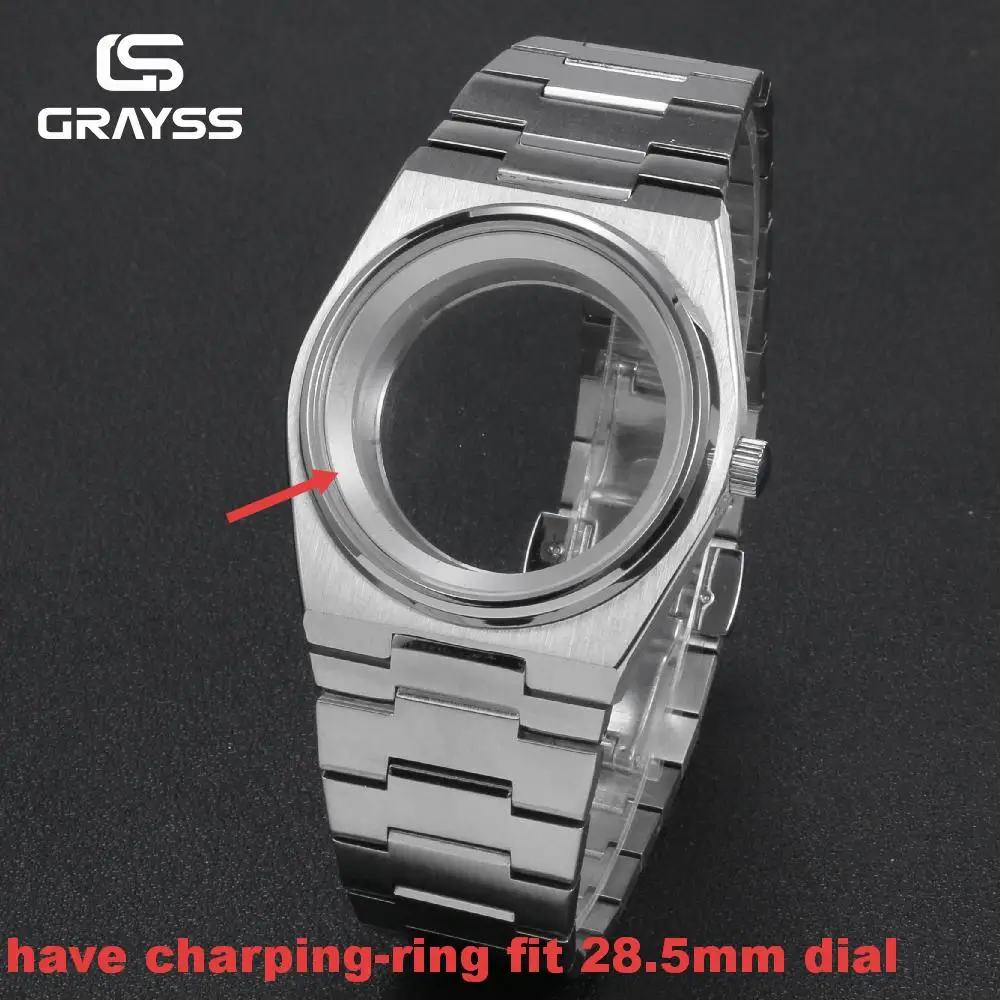 40mm für PRX Super Player Modell Passend für 28,5mm Zifferblatt Herrenuhr NH35 Uhrengehäuse-Modifikation für NH36 NH38 NH70 4r35 Polierte Lünette – Detail 6