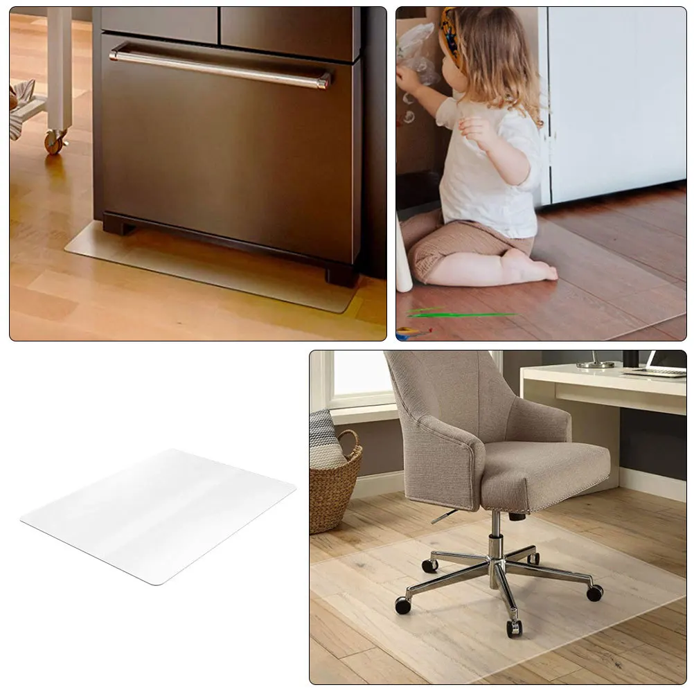 Furniture Chair Mat Transparent Non-Slip PVC Floor Protector Cushion for Office Home Chair Refrigerator Clear Floor Carpet Mat
