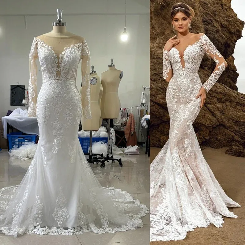 Robe de Mariée Sexy à Col en V et Dos auxpour Patients, Tenue de Grande Taille Personnalisée, Nouvelle Collection 2024