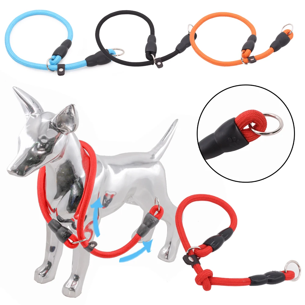 Pet P Rope Dog Training Leash Nylon Dog Collar Pet P Chain For Medium Large Dog Accessories Explosion-proof Impact Pet Neck Ring