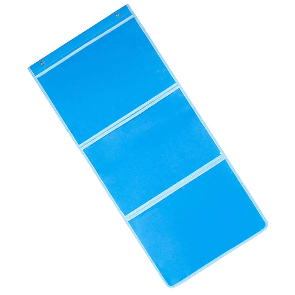 

Hanging Painting Bag Storage Organizer Non-woven Fabric Kids Nursery Student Clear PVC Compartment Dust-proof Foldable