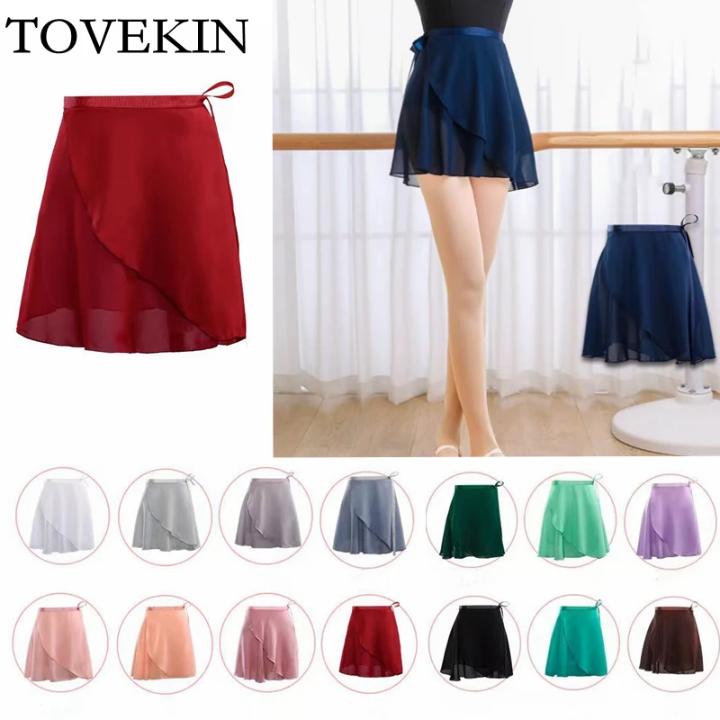 

Adult Chiffon Ballet Tutu Dance Skirt Women Girls Gymnastics Wrap Skirt Training Ballet Skirts Юбка Ballet Dance Faldas