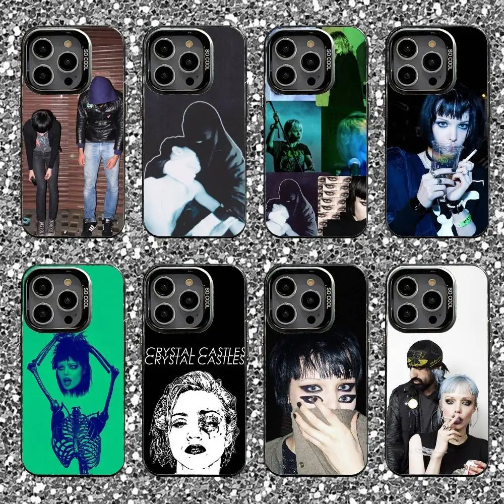

Crystal Castles Phone Case For iPhone 16,15,14,13,12,11,Pro,XS,Max,Plus,Mini,SE Black Candy Matte Shockproof Cover
