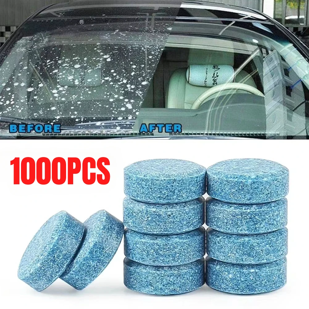 New 1-1000Pcs Solid Cleaner Car Windscreen Cleaner Effervescent Tablet Auto Wiper Glass Solid Cleaning Concentrated Tablets