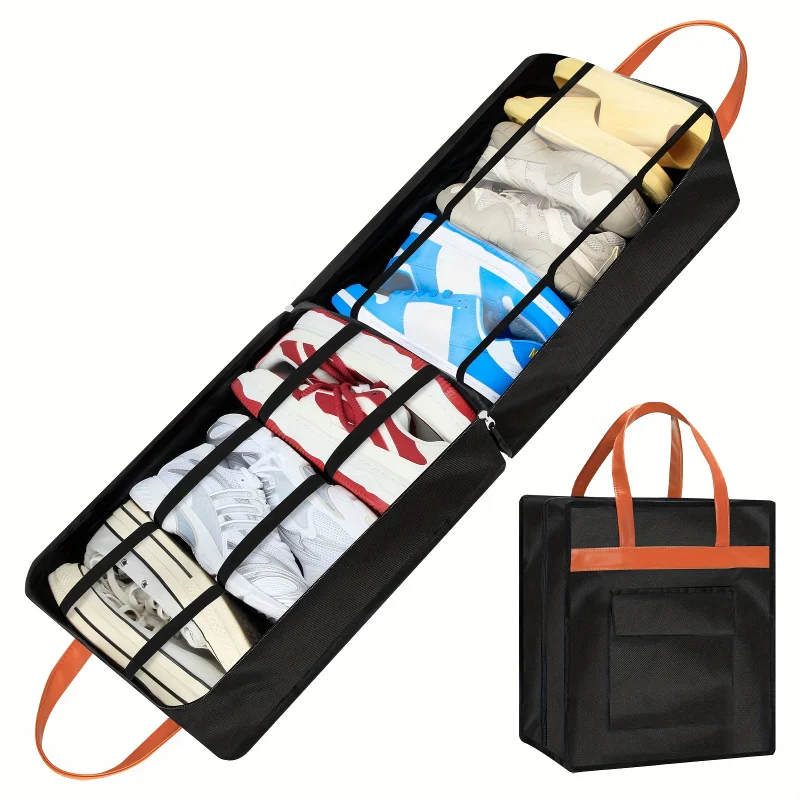 

Polyester Travel Shoe Bags, Portable Large Capacity Shoe Organizer Carry Case for Men & Women, Washable Shoe Pouches for Suitcas
