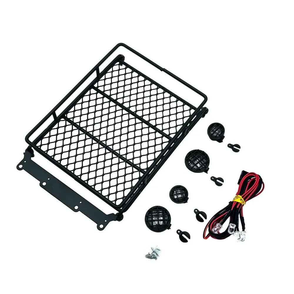 

Universal Roof Racks With LED Light for 1/14 1/12 1/10 RC Crawler Car SCX10 CC01 MN D90 D91 D99 MN90 MN99S