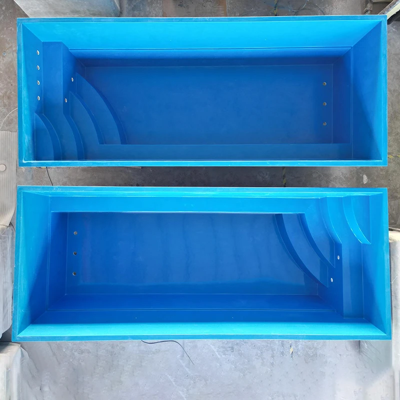 Outdoor Prefab Small Size Family Inground Water Sports Fiberglass 5m 6m 8m Swim Pool Lightblue Color Mosaic Pools